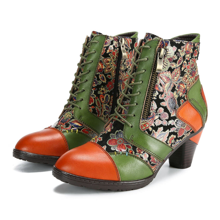 Evanthelle | Women's Patchwork Ankle Boots