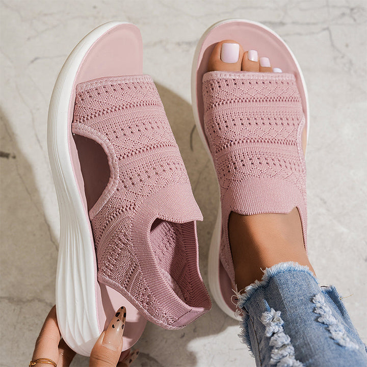 Zina | Women’s breathable knitted platform sandals