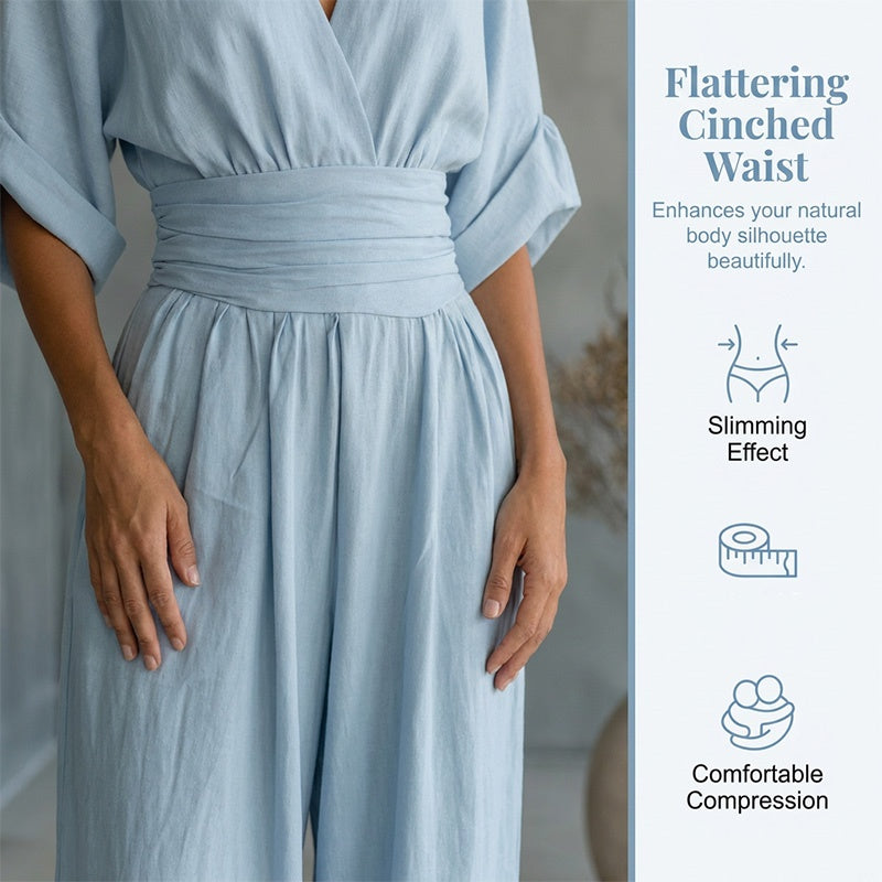 Maevra™ | V-Neck Wide-Leg Jumpsuit
