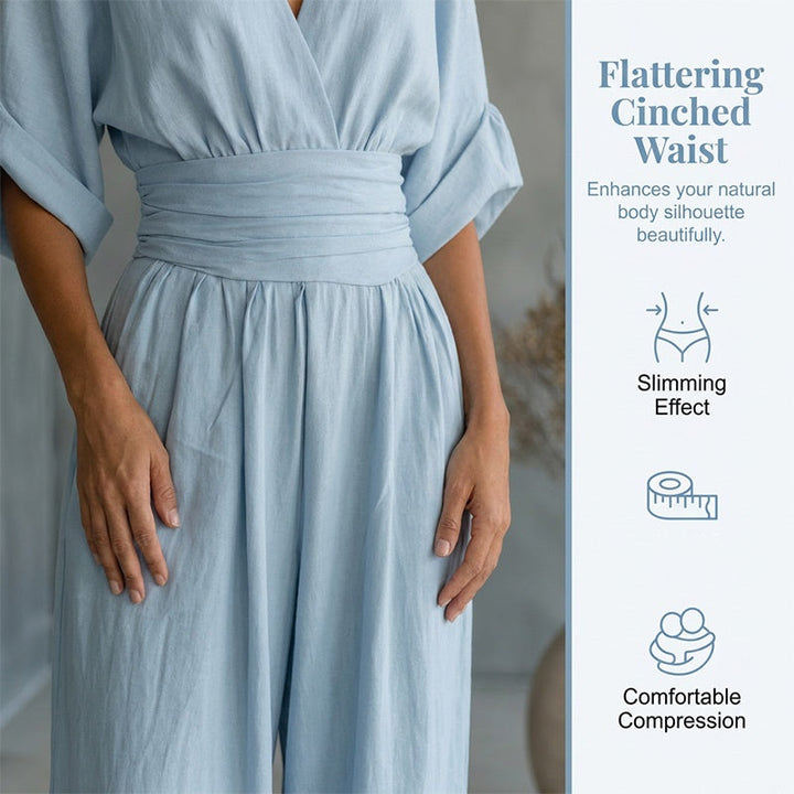 Maevra™ | V-Neck Wide-Leg Jumpsuit