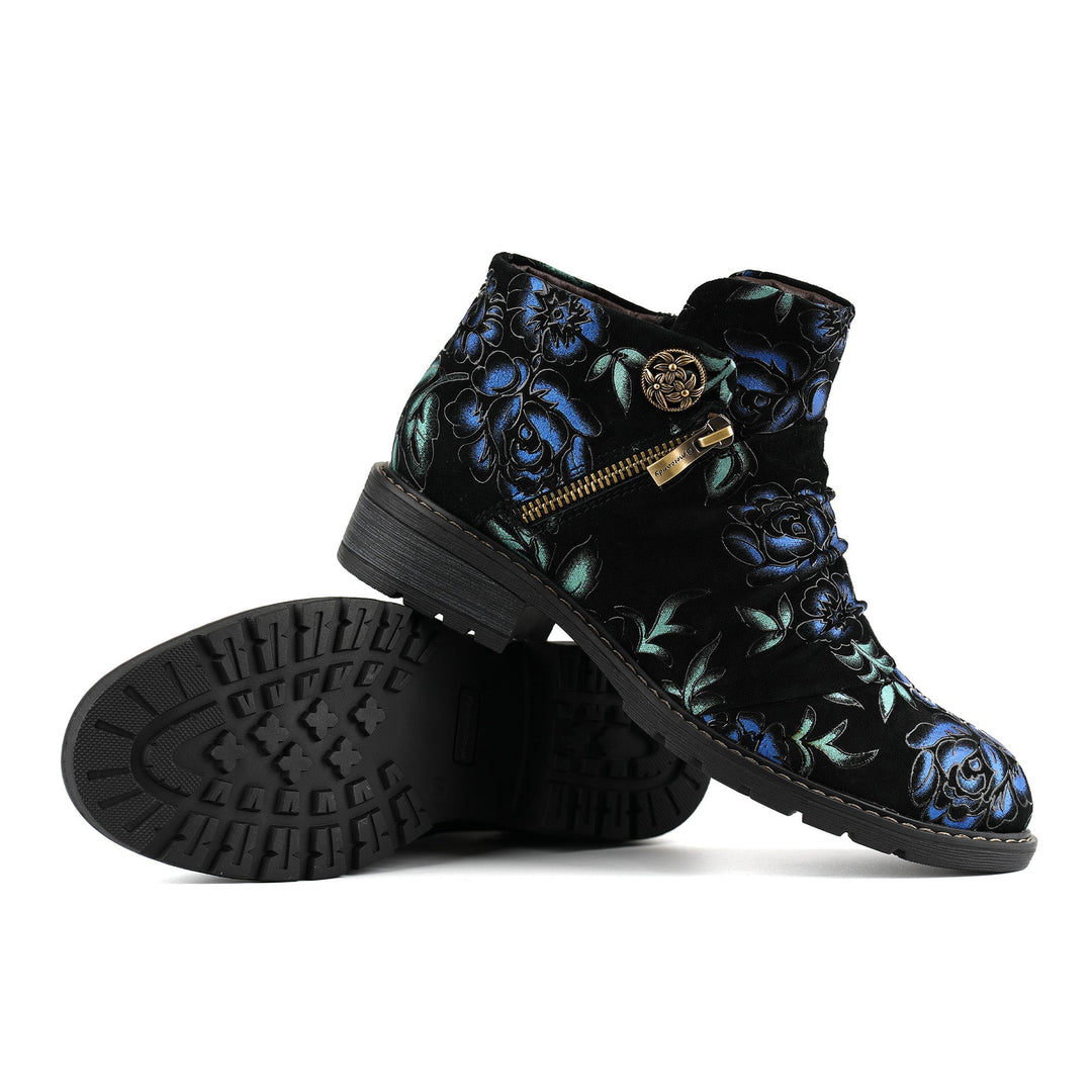 Korvaine™ | Floral Ankle Boot