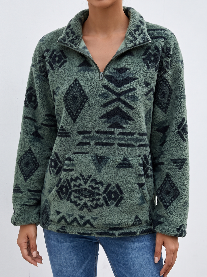 Talula™ | Forest Aztec Fleece Half-Zip