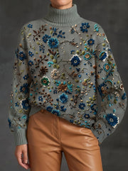 Thalassa | Sage Bloom Turtleneck
