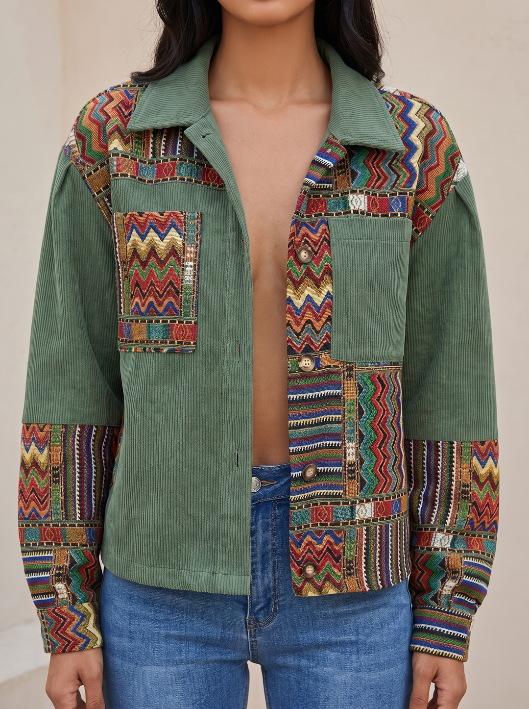 Orlaith™ | Patchwork Corduroy Jacket