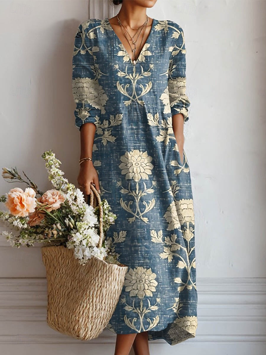 Isabel | Floral Branch Maxi Dress