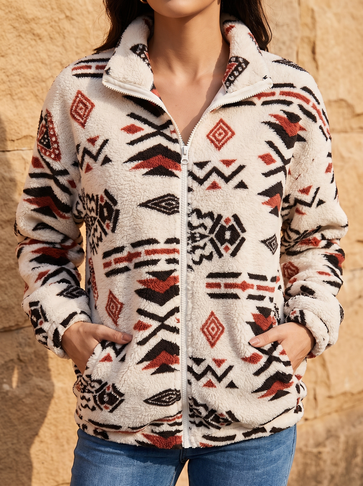 Winslow™ | Hooded Aztec Sherpa Jacket