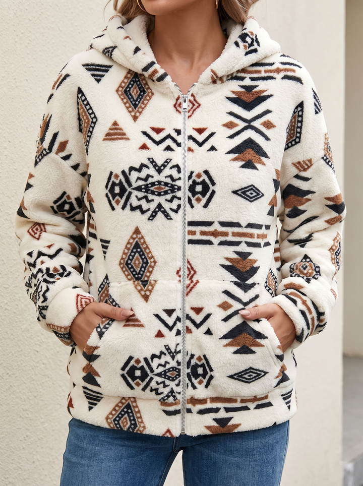 Winslow™ | Hooded Aztec Sherpa Jacket